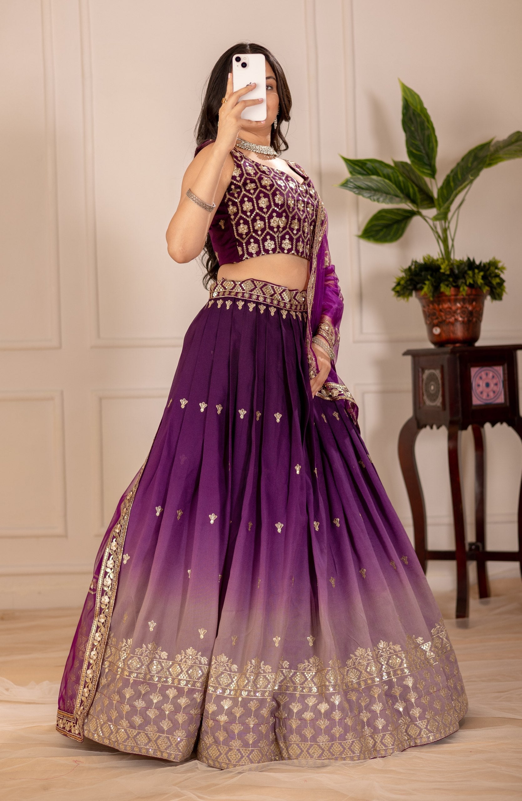 Lehenga Mart Designer Wedding Lehenga choli for Women - Wine | Grocsy