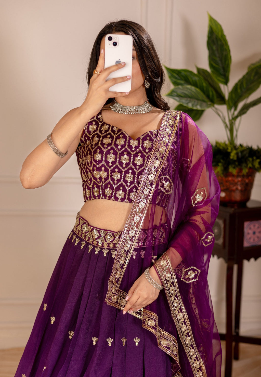 Lehenga Mart Designer Wedding Lehenga choli for Women - Wine | Grocsy