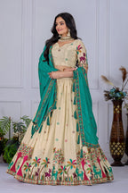 Lehenga Mart Designer Wedding Lehenga choli for Women - Off white | Grocsy
