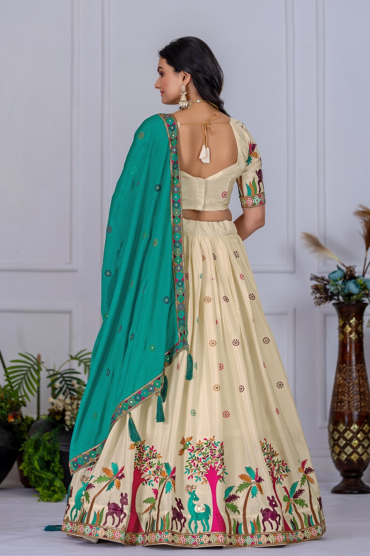 Lehenga Mart Designer Wedding Lehenga choli for Women - Off white | Grocsy