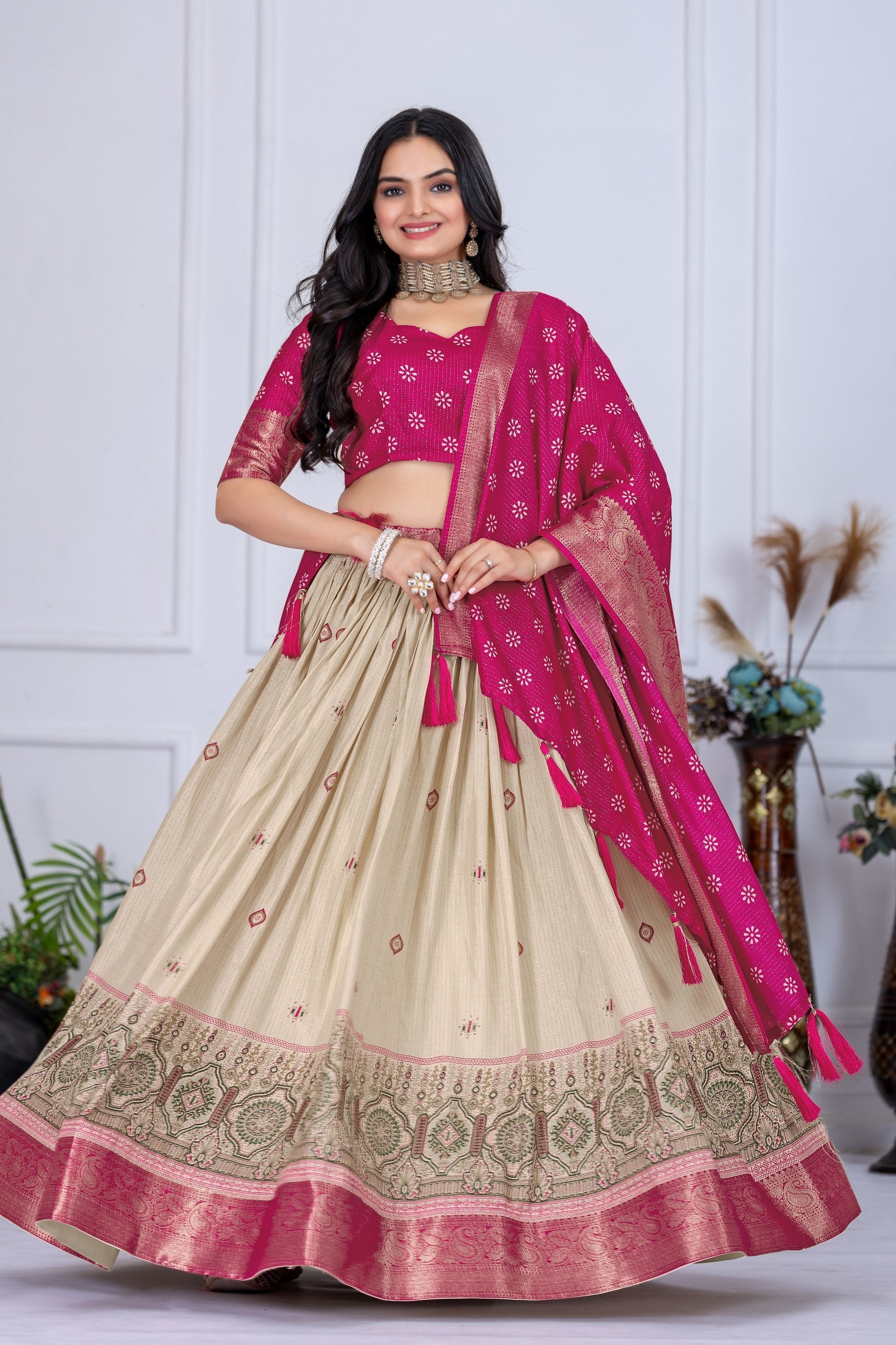 Lehenga Mart Designer Wedding Lehenga choli for Women - pink | Grocsy