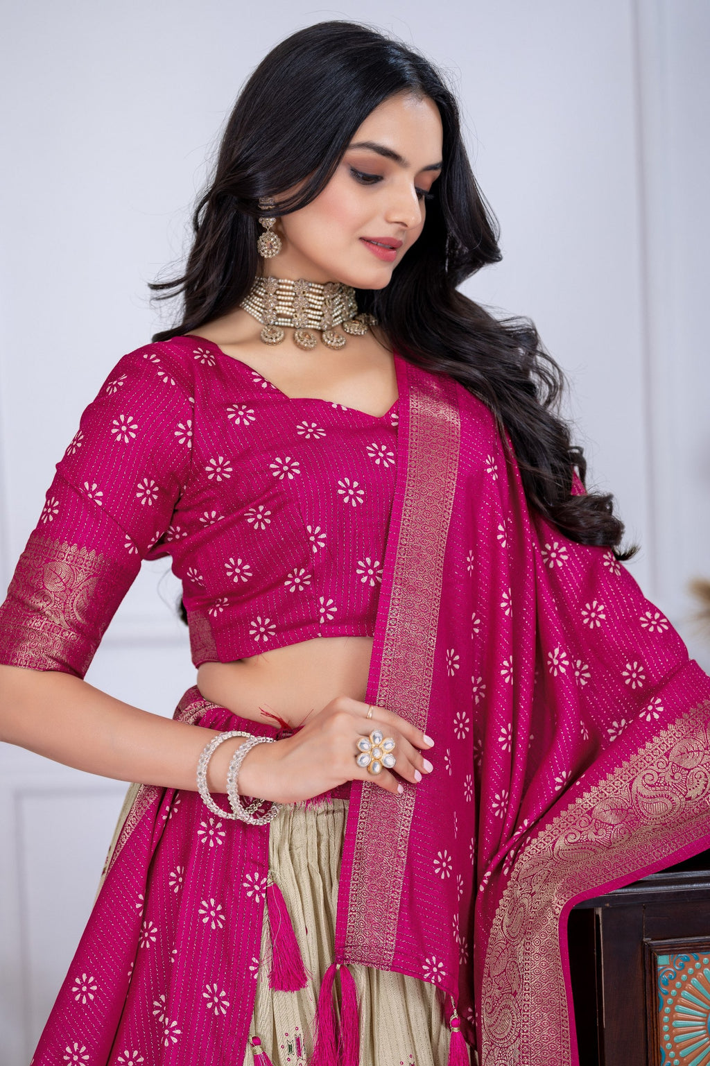 Lehenga Mart Designer Wedding Lehenga choli for Women - pink | Grocsy