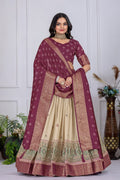 Lehenga Mart Designer Wedding Lehenga choli for Women - Wine | Grocsy