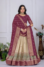 Lehenga Mart Designer Wedding Lehenga choli for Women - Wine | Grocsy