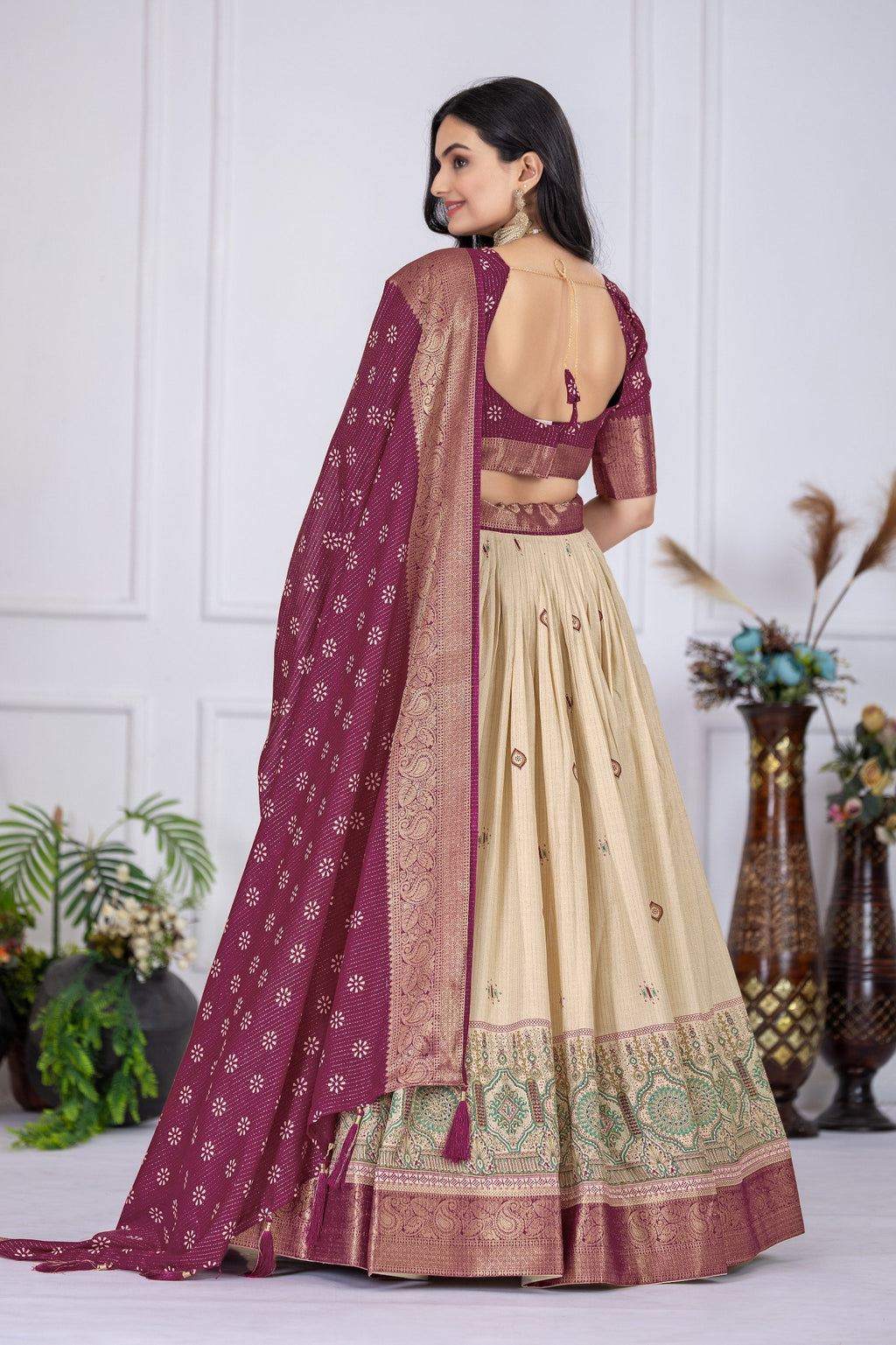 Lehenga Mart Designer Wedding Lehenga choli for Women - Wine | Grocsy