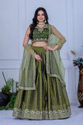 Lehenga Mart Designer Wedding Lehenga choli for Women - Mehndi | Grocsy