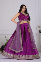 Lehenga Mart Designer Wedding Lehenga choli for Women - Wine | Grocsy