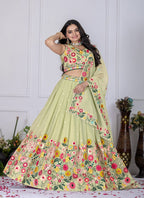 Lehenga Mart Patel Green Crystal Desigenr Wedding Lehnega Choli | Grocsy
