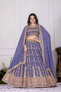 Lehenga Mart Rosy Purple Georgette Desigenr Wedding Lehnega Choli | Grocsy