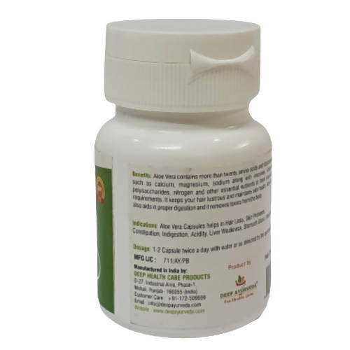 Deep Ayurveda Aloevera 500mg Veg Capsules | Grocsy