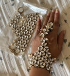 Jewel City Bridal Haath Phool Hand Jewelry - Crystal Stone Hand Harness - Traditional Indian Wedding Hand Chain - Kundan Hathphool | Grocsy