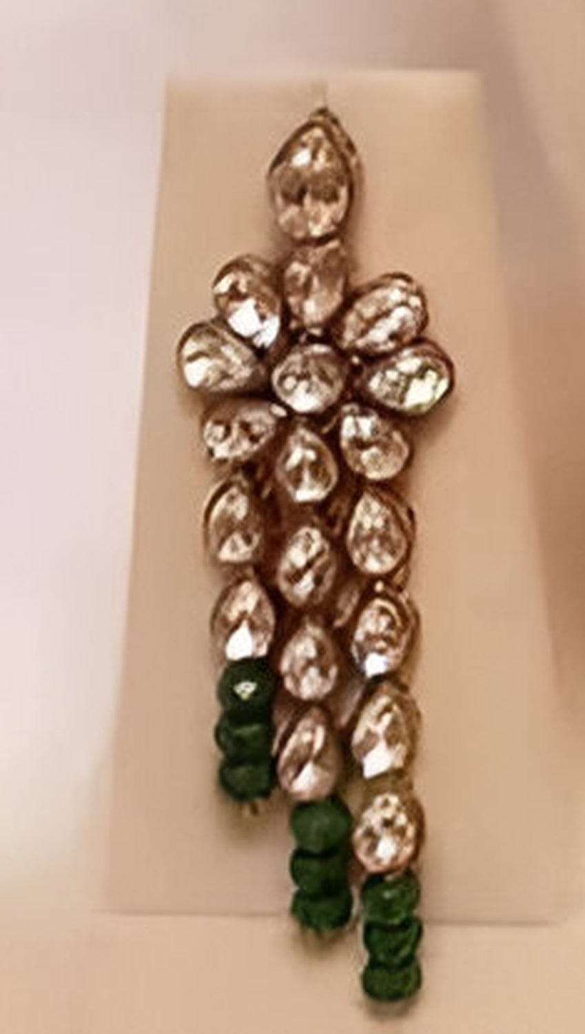 Jewel City Luxury Kundan Green Crystal Statement Necklace Set | Traditional Indian Wedding Jewelry | Grocsy