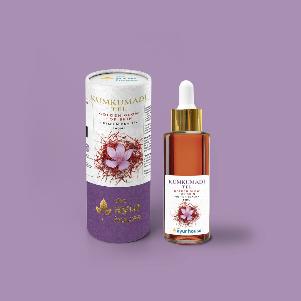 The Ayur House Kumkumadi Tel - Golden Glow Face Oil | Grocsy