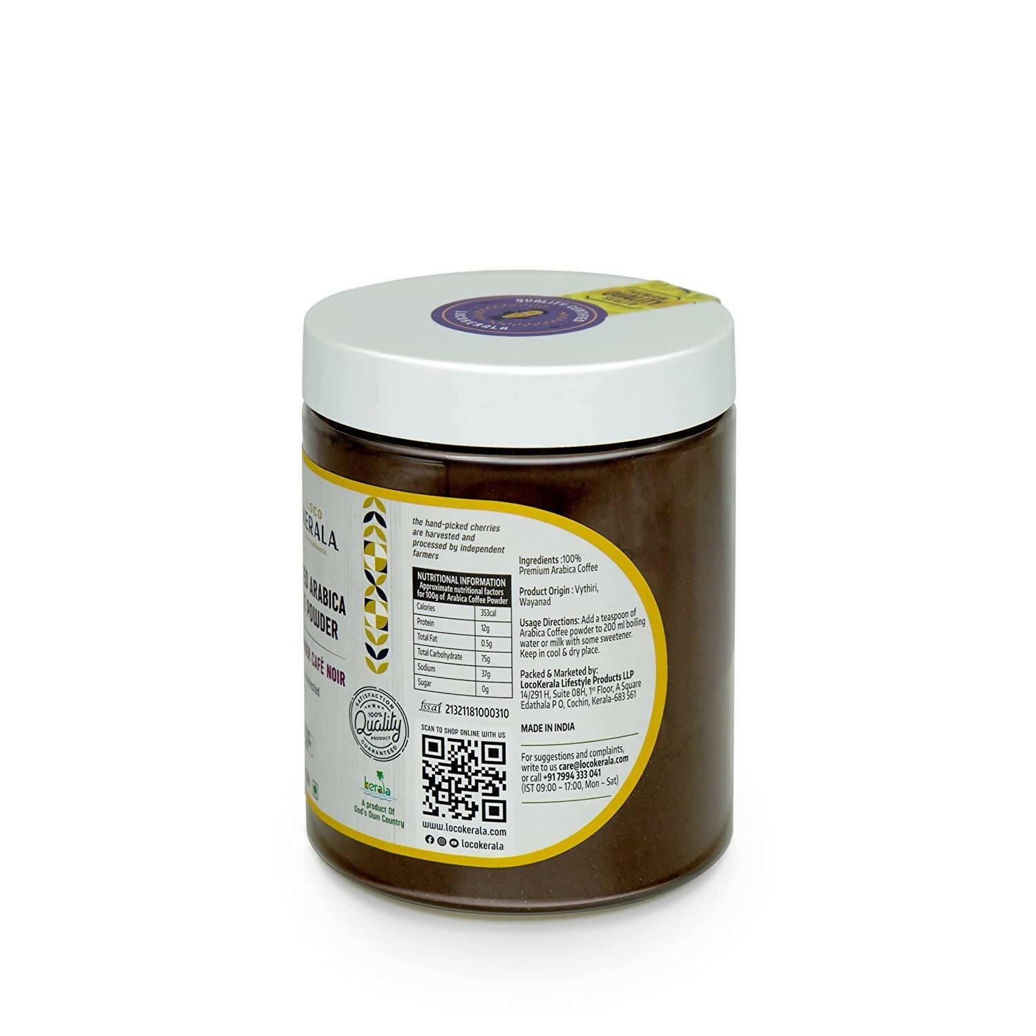 LocoKerala Highlander Cafè Noir Arabica Coffee Powder | Grocsy
