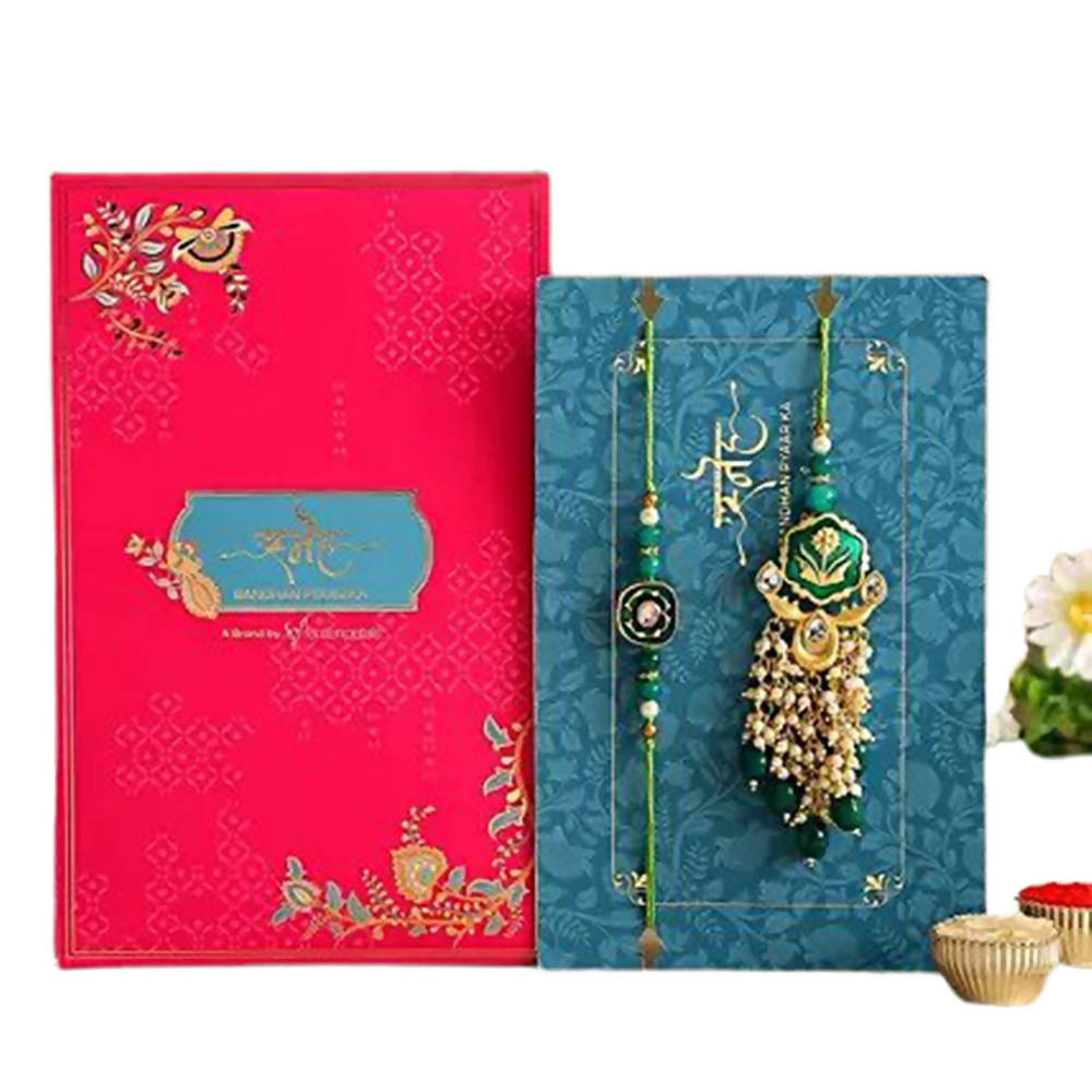 Luxury Look Lumba Rakhi Set | Grocsy