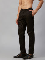 MULTI SHADES Men Black Solid Pyjamas | Grocsy