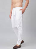 MULTI SHADES Men White Solid Trouser Style Pyjamas | Grocsy