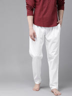 MULTI SHADES Men White Solid Pyjamas | Grocsy