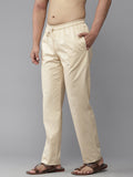 MULTI SHADES Men Beige Solid Pyjamas | Grocsy