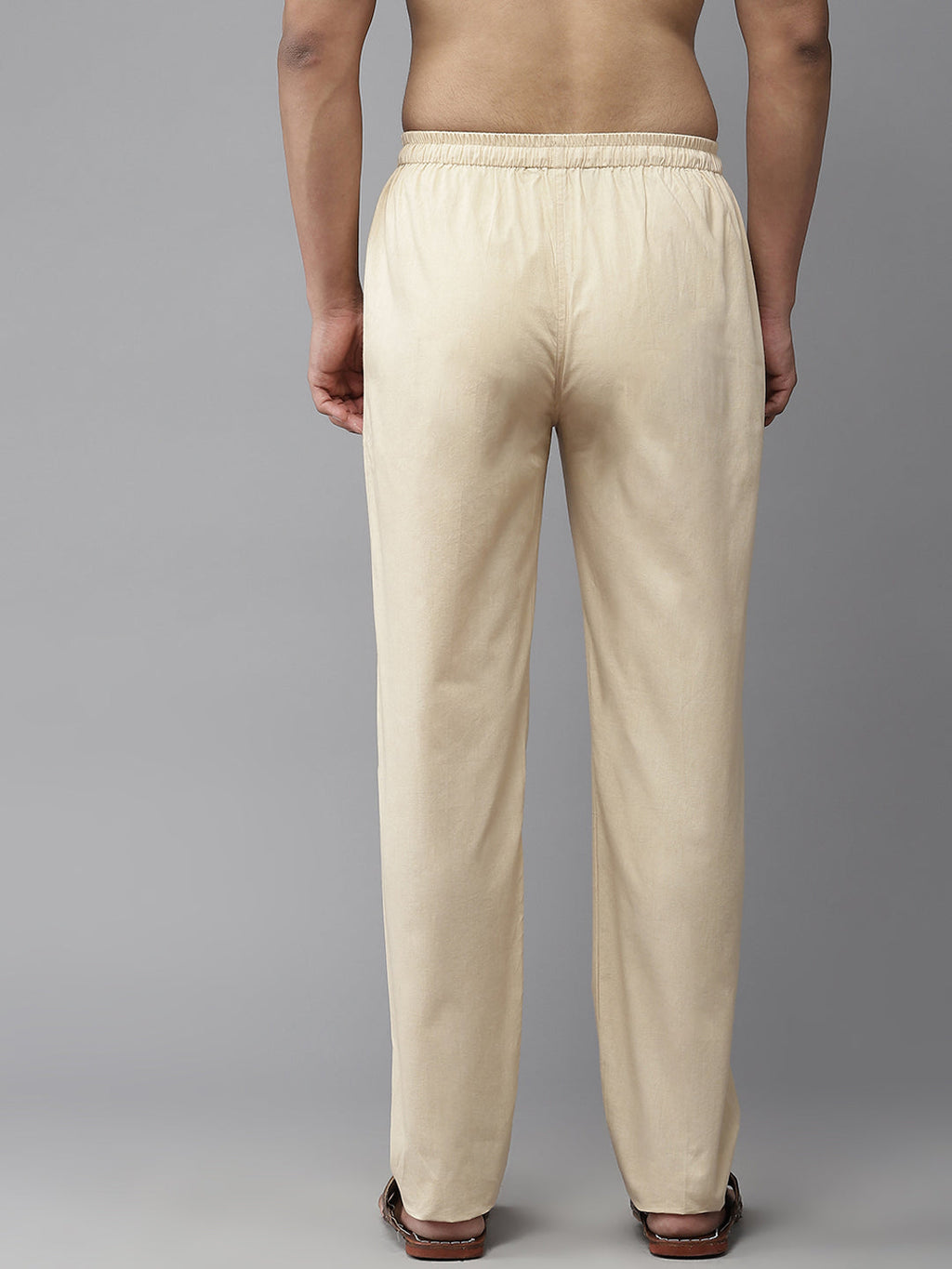 MULTI SHADES Men Beige Solid Pyjamas | Grocsy