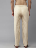 MULTI SHADES Men Beige Solid Pyjamas | Grocsy