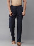 MULTI SHADES Men Navy Solid Pyjamas | Grocsy