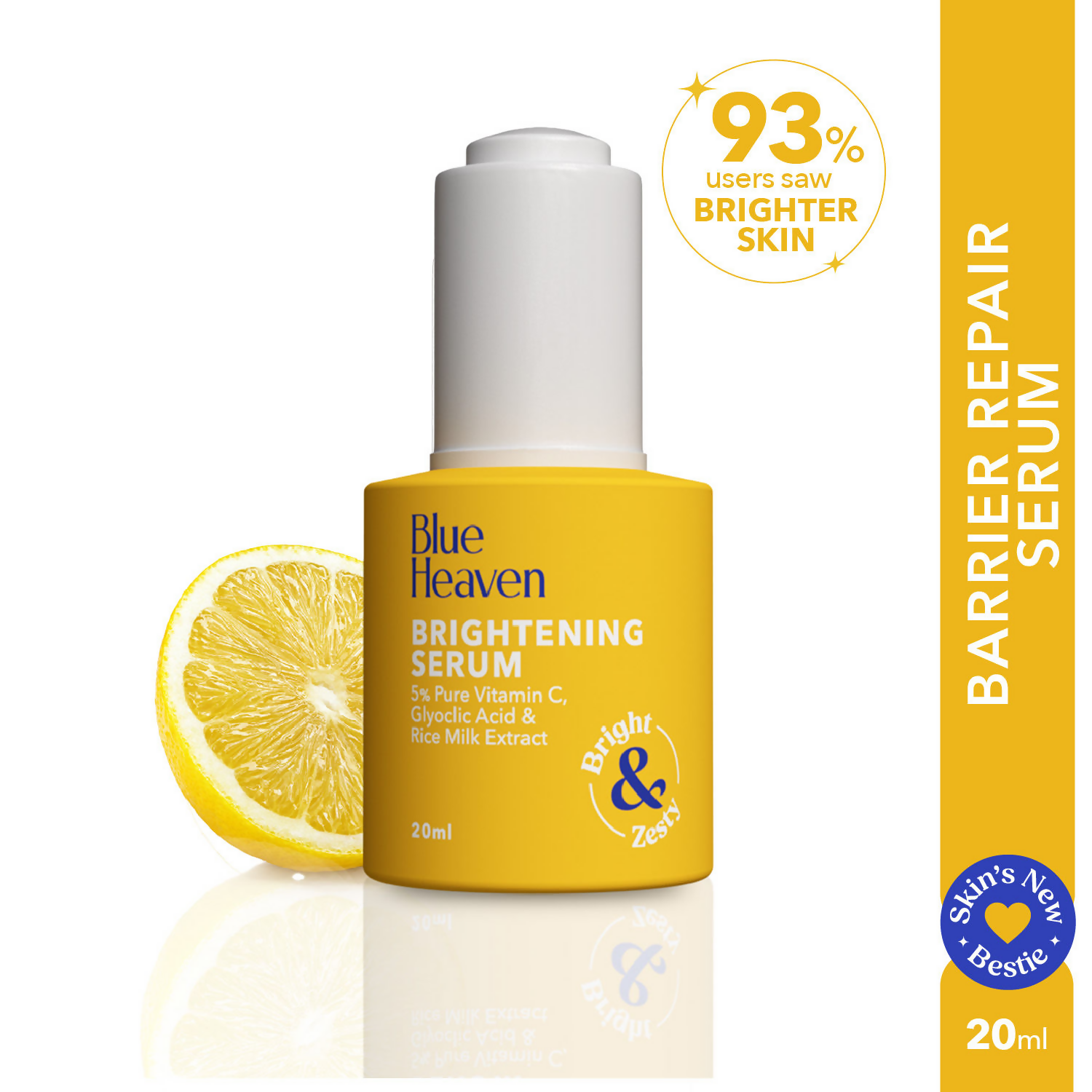 Blue Heaven Brightening 5% Vitamin C Face Serum For Brightening & Glowing Skin | Grocsy