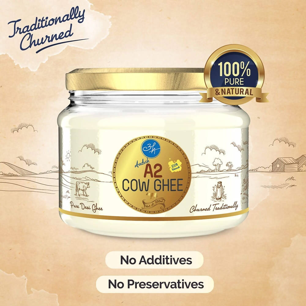 Aadvik A2 Cow Ghee | A2 Gir Cow Ghee | Bilona Method Cultured Ghee | Grocsy