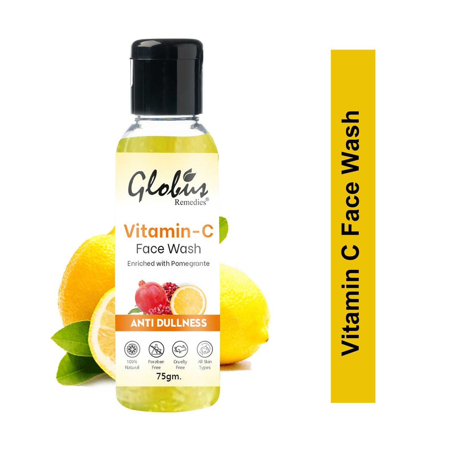 Globus Remedies Anti Ageing Globus Naturals Anti-Ageing Skin Brightening Vitamin C Face Wash | Grocsy