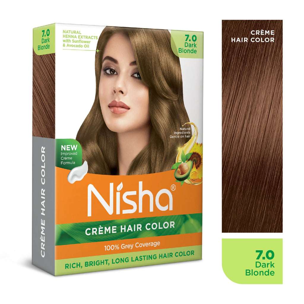 Nisha Creme Hair Color for Women - Dark Blonde | Grocsy