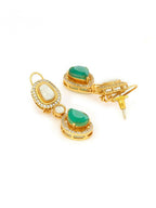 Natural Stones Antique Finish Earrings and Necklace set - Ruby Raang | Grocsy