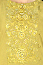 Joban Fashion Mehendi Cotton Rayon Kurta Set | Grocsy