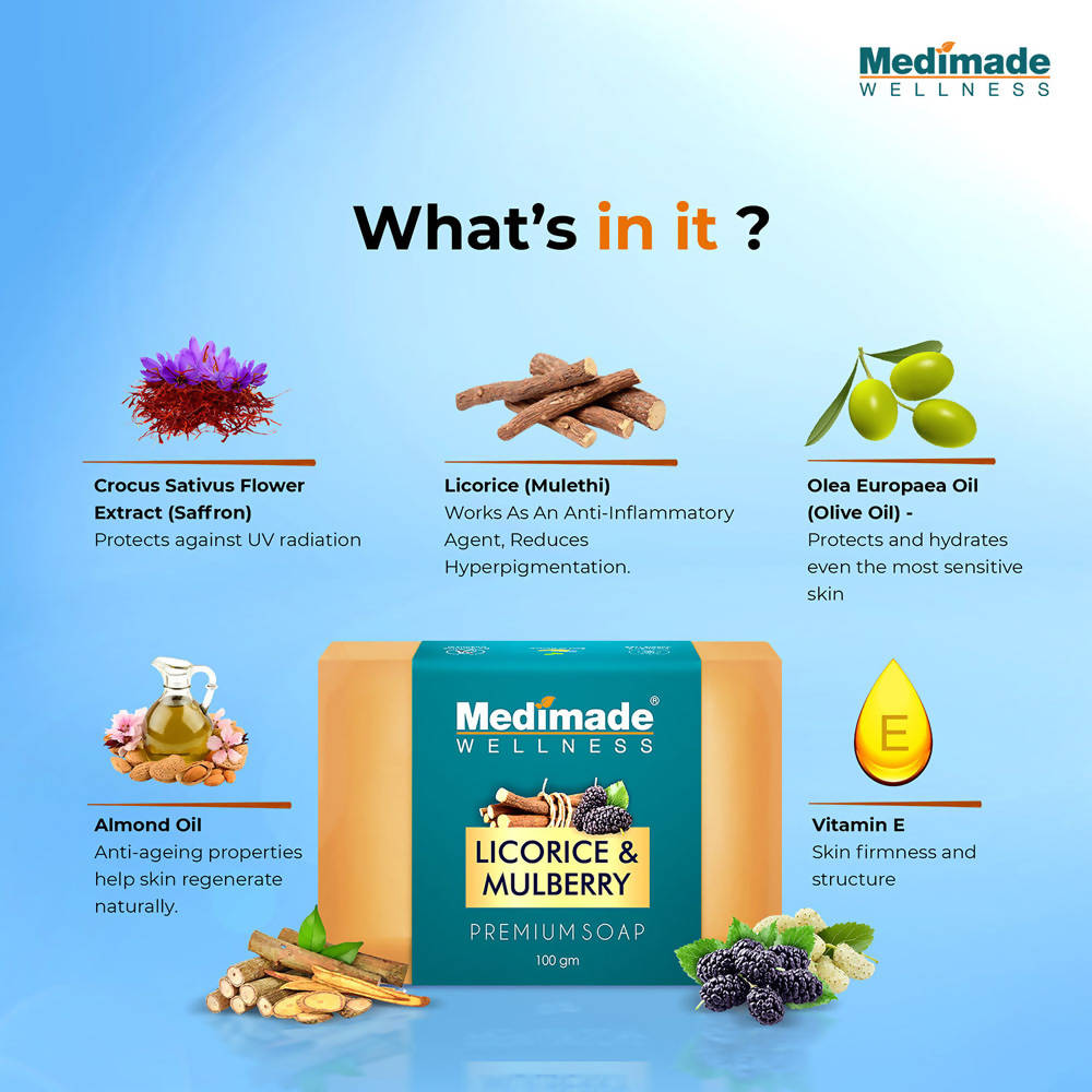 Medimade Wellness Licorice & Mulberry Premium Soap | Grocsy