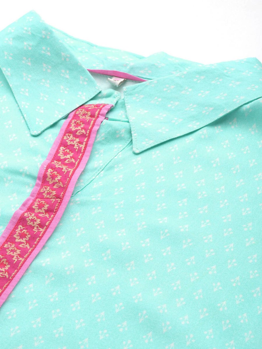 Ahalyaa Women's Traditional wear Tunic - Blue | Grocsy