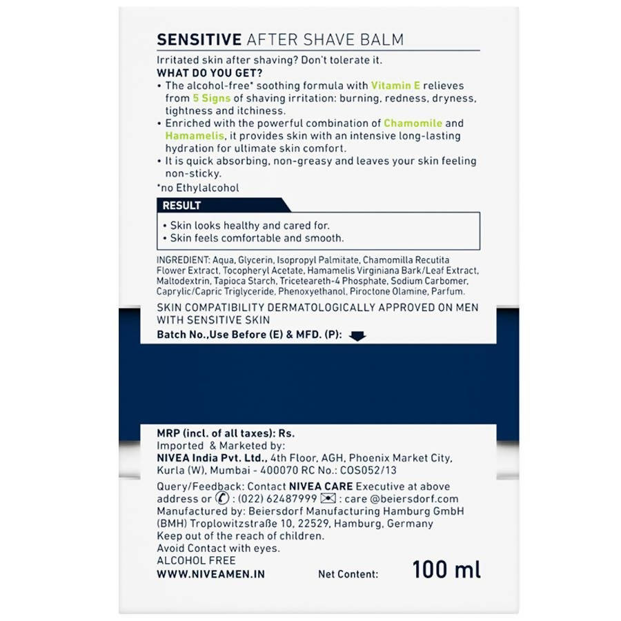 Nivea Men Sensitive After Shave Balm | Grocsy