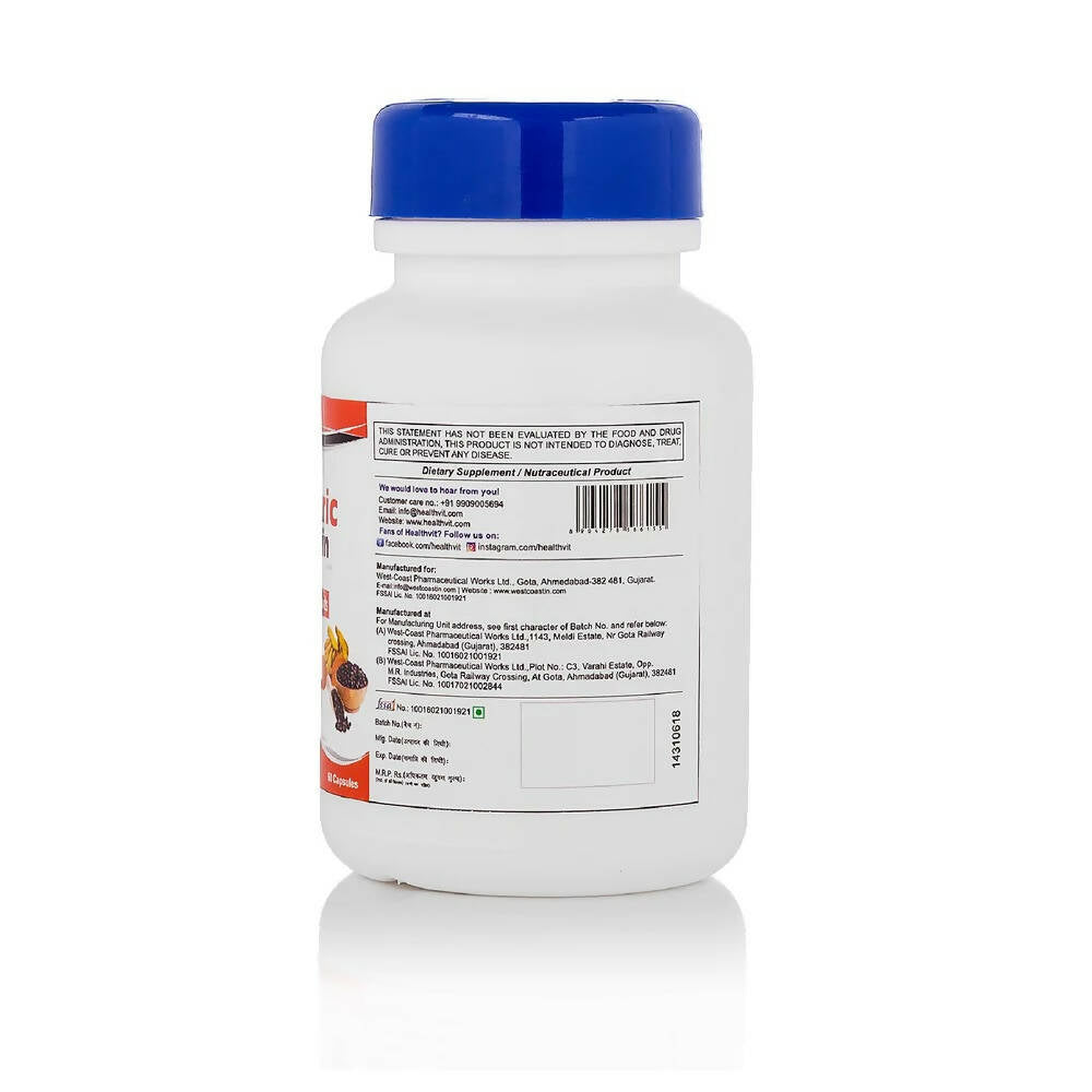 Healthvit Ultra-Pure Turmeric Curcumin Capsules | Grocsy