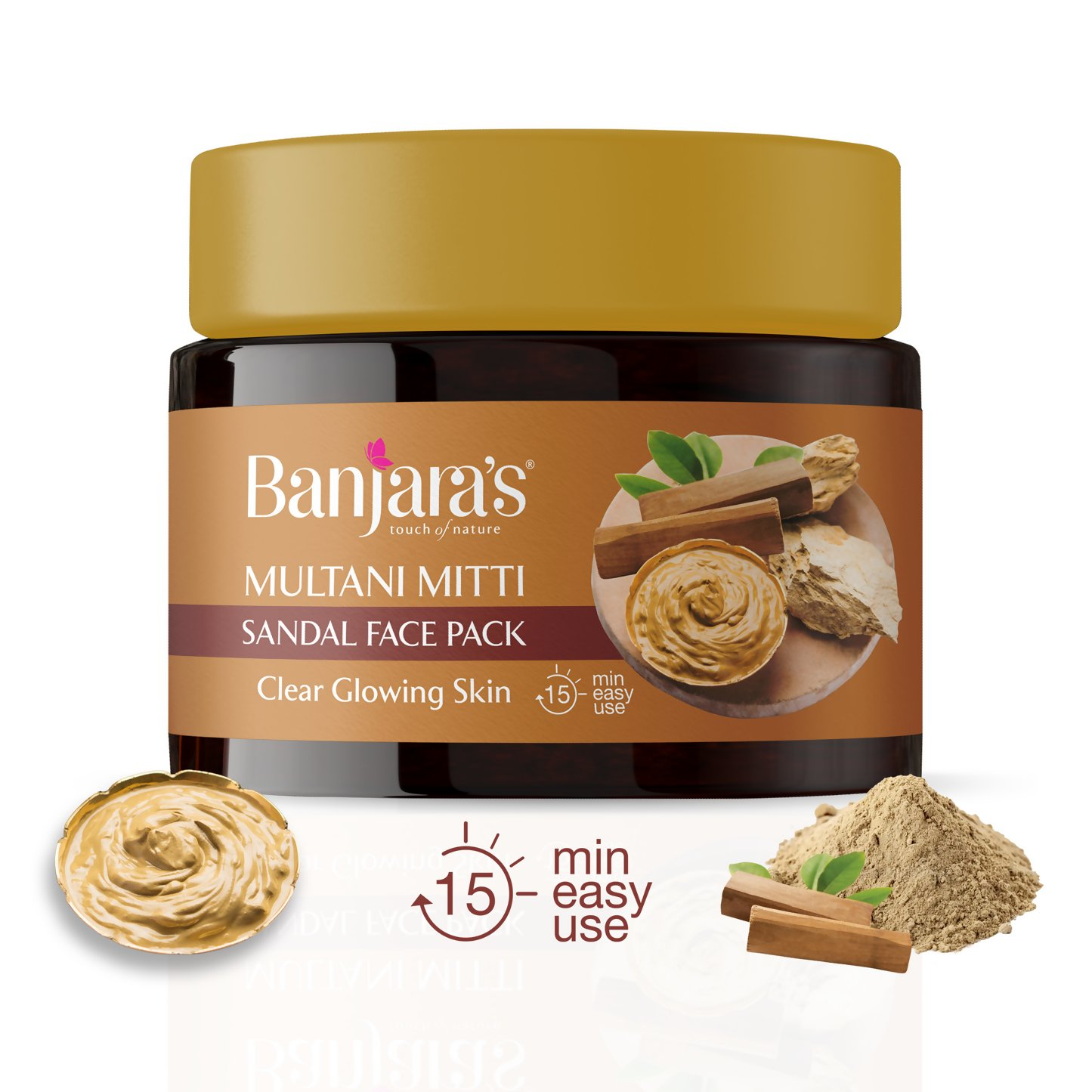 Banjara's Multani Mitti Sandal Face Pack | Grocsy