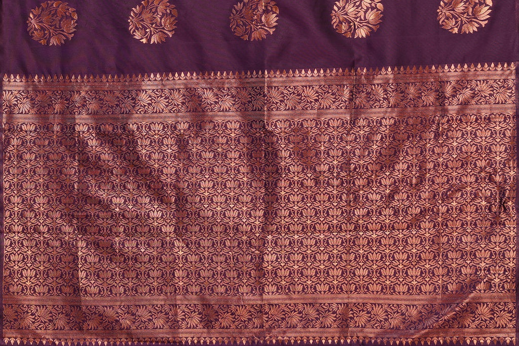Vamika Purple Banarasi Jacquard Weaving Saree | Grocsy