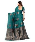 Vamika Rama Banarasi Jacquard Weaving Saree | Grocsy