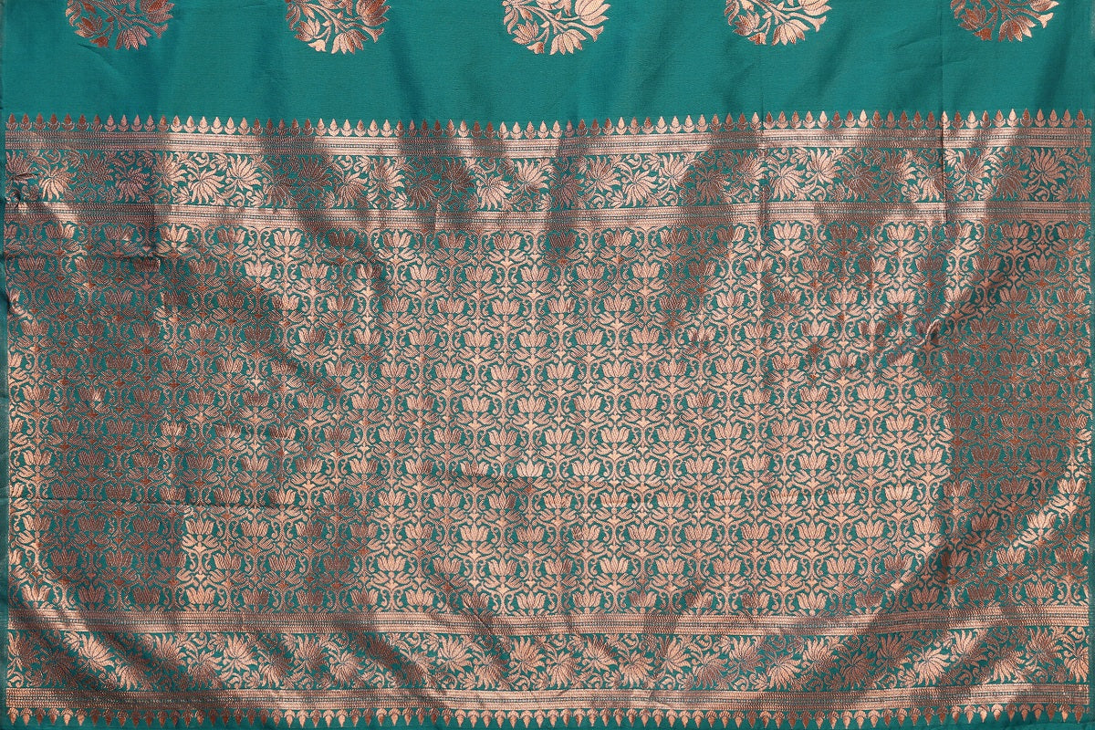 Vamika Rama Banarasi Jacquard Weaving Saree | Grocsy