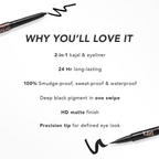 Kay Beauty Intense Black 24H Kajal Eyeliner Duo | Grocsy
