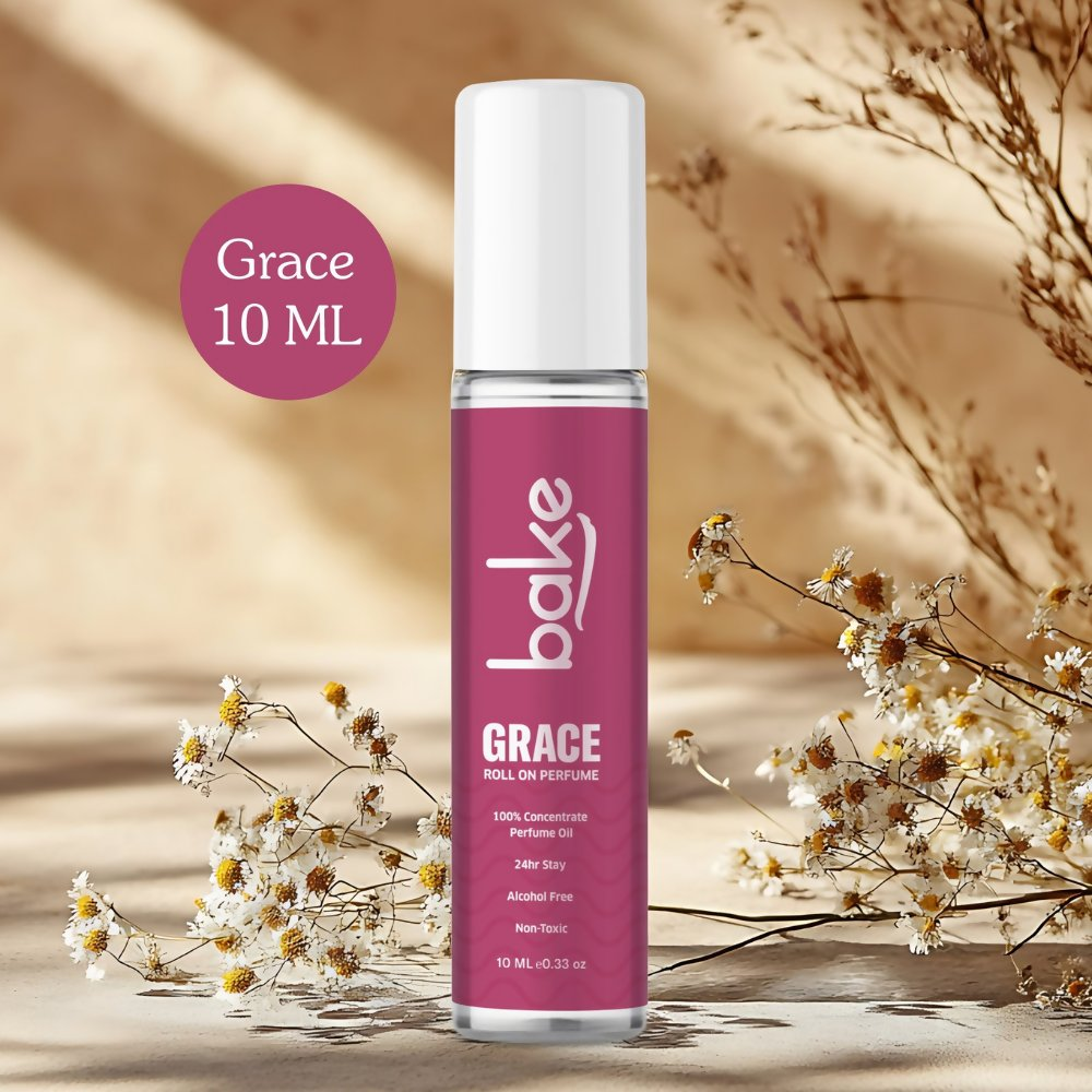 Bake Grace 100% Concentrated Perfume Oil Roll on Fragrance For Men & Women - White Oud | Grocsy
