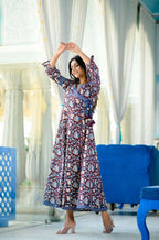 Yufta Women's Handblock printed kurta Dress | Grocsy