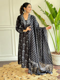 Teeya Creation Black Colour Pure Cotton Digital Print Fully Stitched Kurti Set | Grocsy