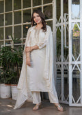The52 Beautiful Embroidered Viscose Chanderi Fabric Straight Kurta, Pant and Dupatta Set | Grocsy
