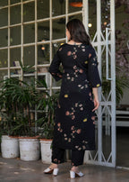 The52 French Crepe Fabric work Straight cut Kurta, Pant and Dupatta Set | Grocsy