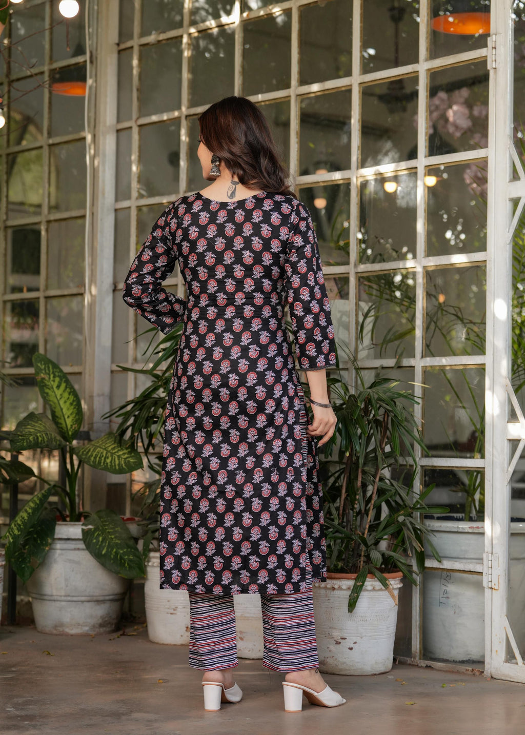 The52 Women's Printed Pure Cotton Fabric Straight Kurta, Pant and Dupatta Set | Grocsy