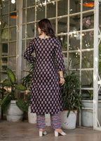 The52 Women's Printed Pure Cotton Fabric Straight Kurta, Pant and Dupatta Set | Grocsy