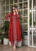 Teeya Creation Red Color Pure Cotton Digital Print Fully Stitched Kurti Set | Grocsy