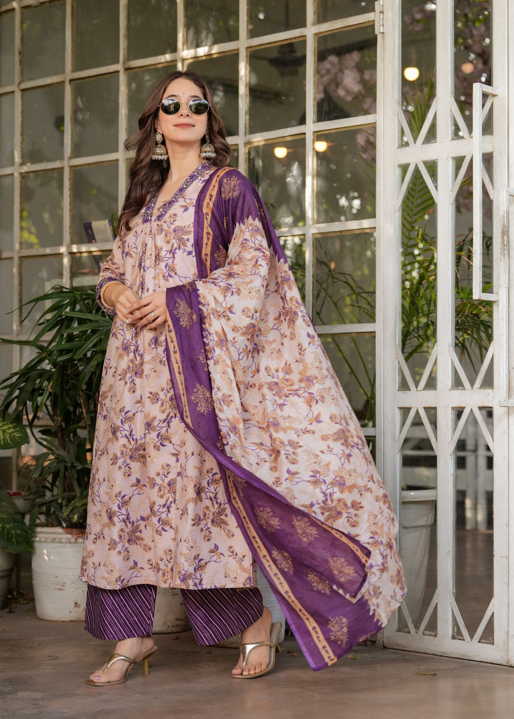 Teeya Creation Chiku Color Pure Cotton Digital Print Fully Stitched Kurti Set | Grocsy